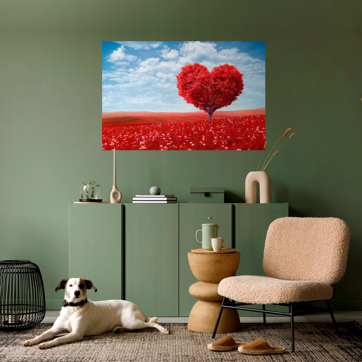 LOVE’S EMBRACE Peel and Stick Horizontal Poster