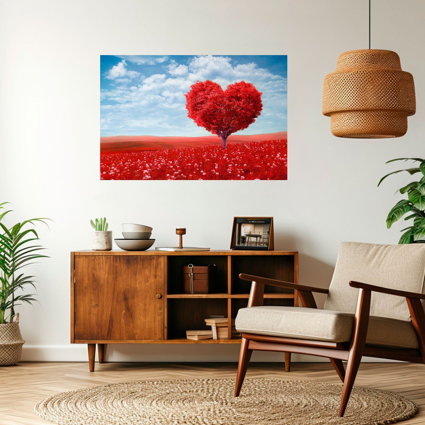 LOVE’S EMBRACE Peel and Stick Horizontal Poster