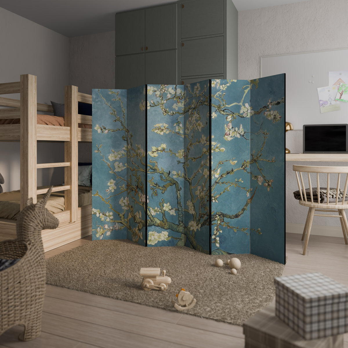 ALMOND BLOSSOM Rumsavdelare 6 paneler
