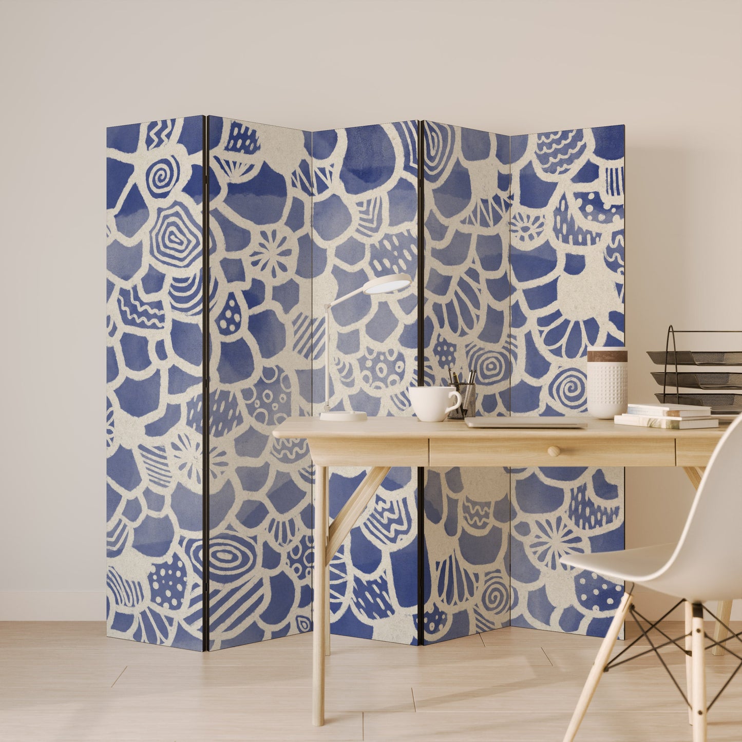SAPHIRE TESSERA Decorative 5-Panel Room Divider