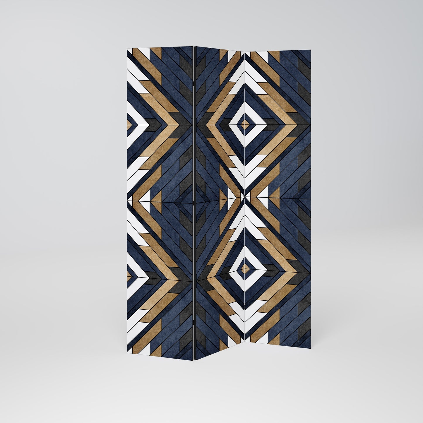 ARTFUL GEOMETRY Decorative 3-Panel Room Divider