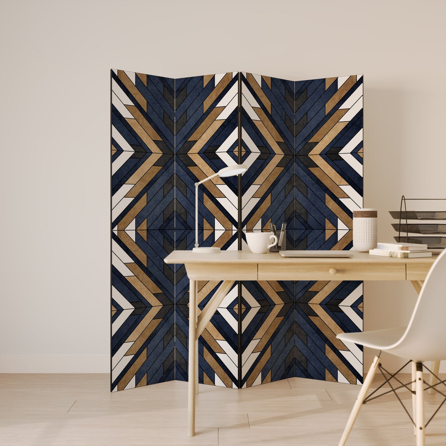 ARTFUL GEOMETRI Dekorativ rumsavdelare med 4 paneler