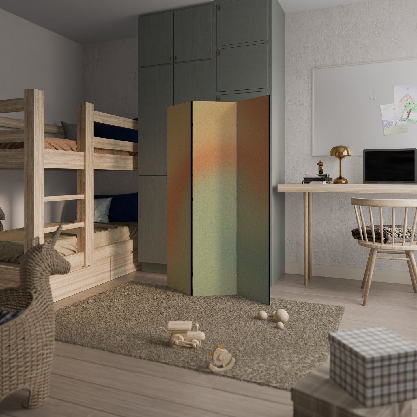 MIRAGE MELODIES Dekorativ rumsavdelare med 3 paneler