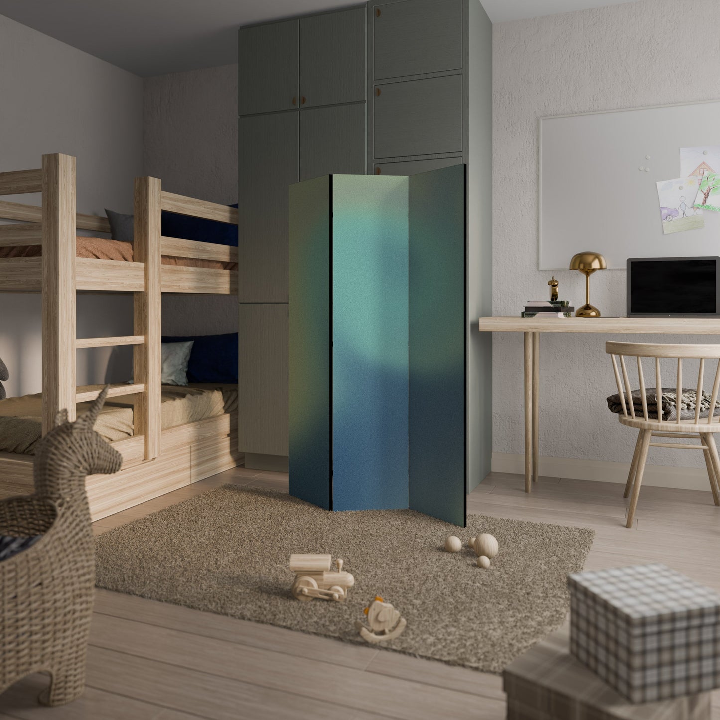 ETHEREAL SHADES UNVEILED Decorative 3-Panel Room Divider