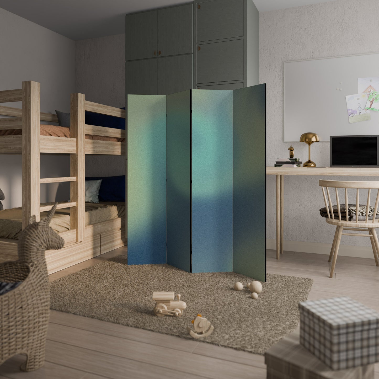ETHEREAL SHADES UNVEILED Decorative 4-Panel Room Divider