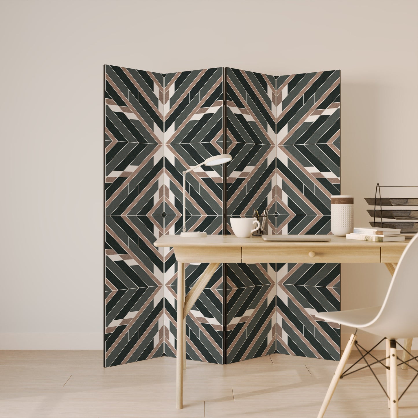 DIMENSION DELIGHTS Decorative 4-Panel Room Divider