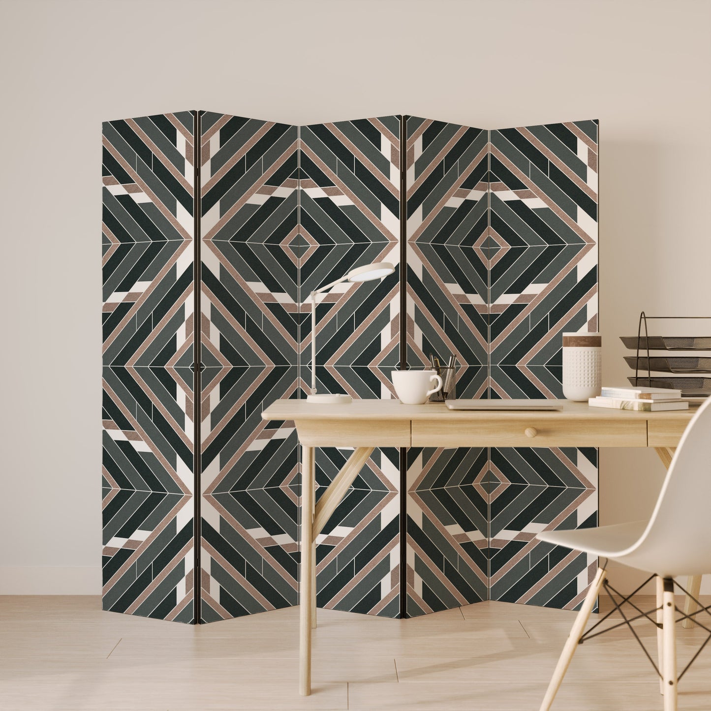 DIMENSION DELIGHTS Decorative 5-Panel Room Divider