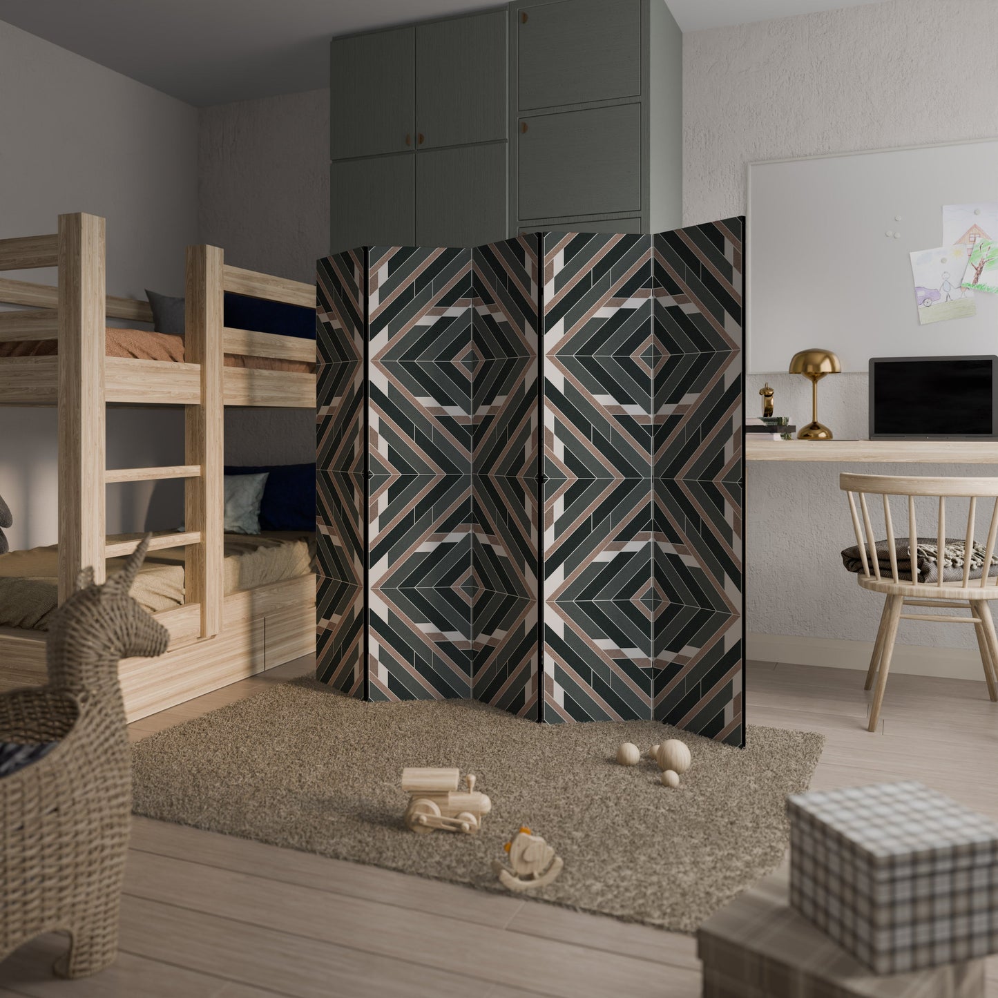 DIMENSION DELIGHTS Decorative 5-Panel Room Divider