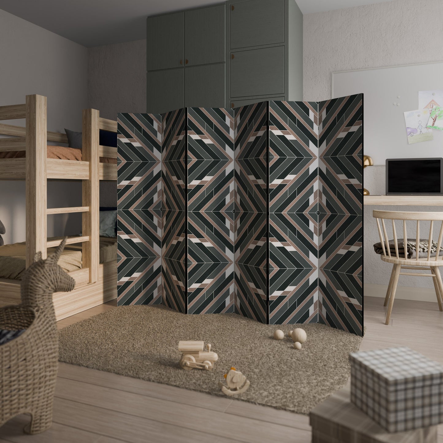 DIMENSION DELIGHTS Decorative 6-Panel Room Divider