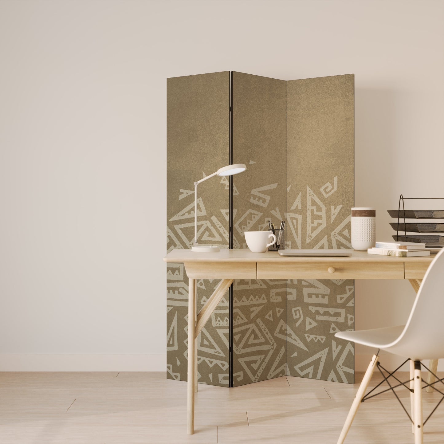 KULTURELL LAYERING Dekorativ 3-panels rumsavdelare