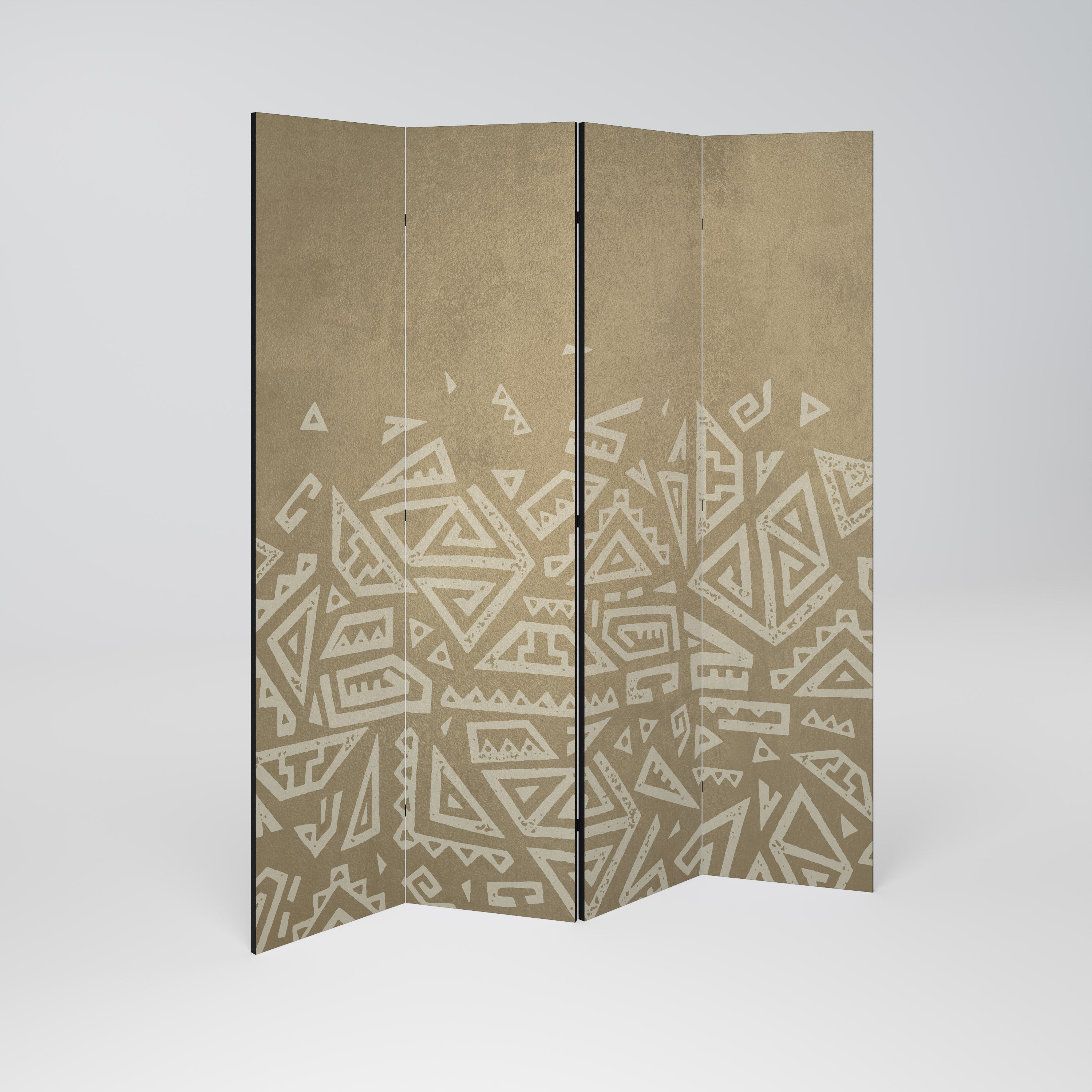 CULTURAL LAYERING Decorative 4-Panel Room Divider