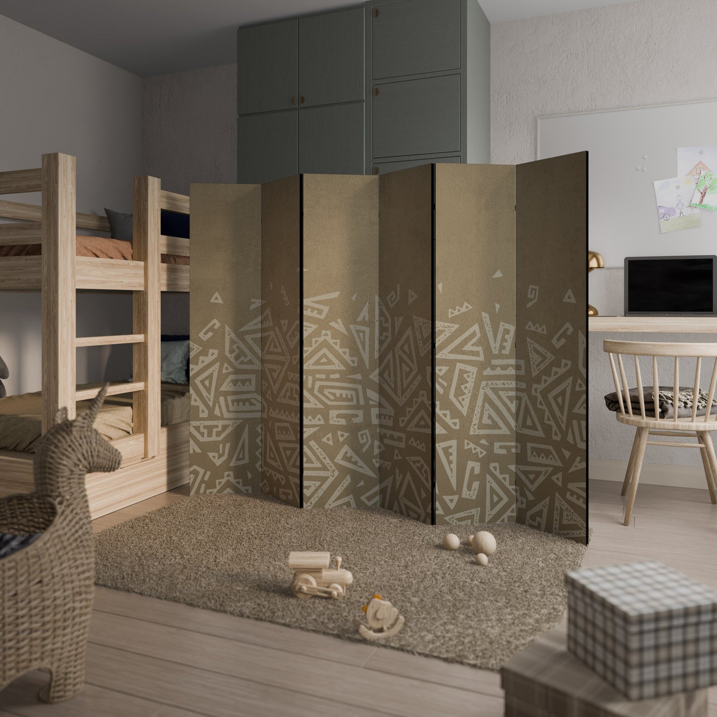 CULTURAL LAYERING Decorative 6-Panel Room Divider