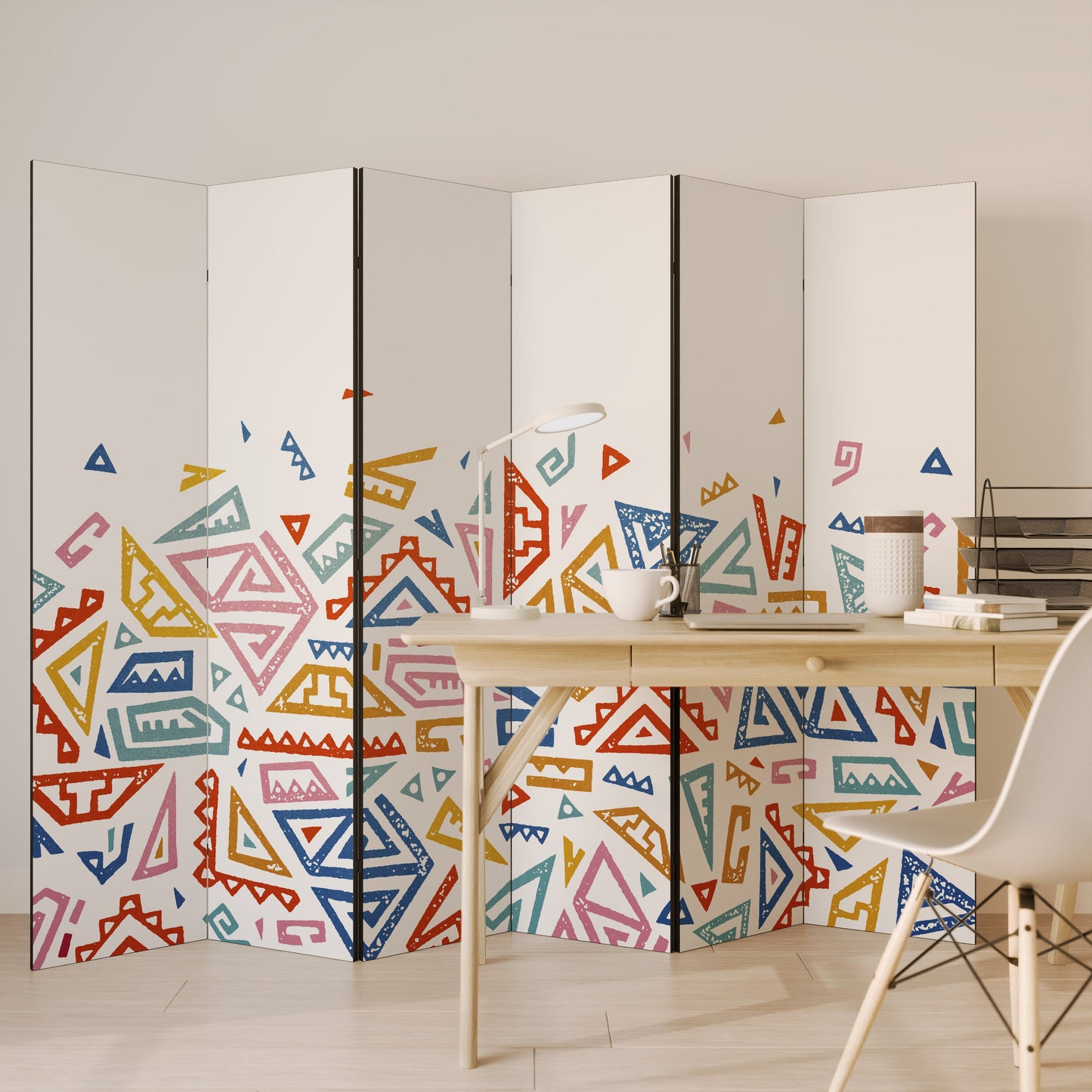 ANGULAR FEELING Decorative 6-Panel Room Divider