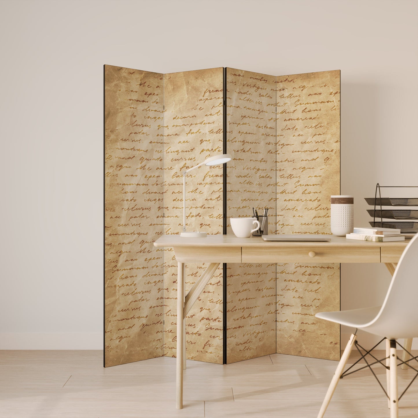PAGES OF MEMORY Dekorativ rumsavdelare med 4 paneler