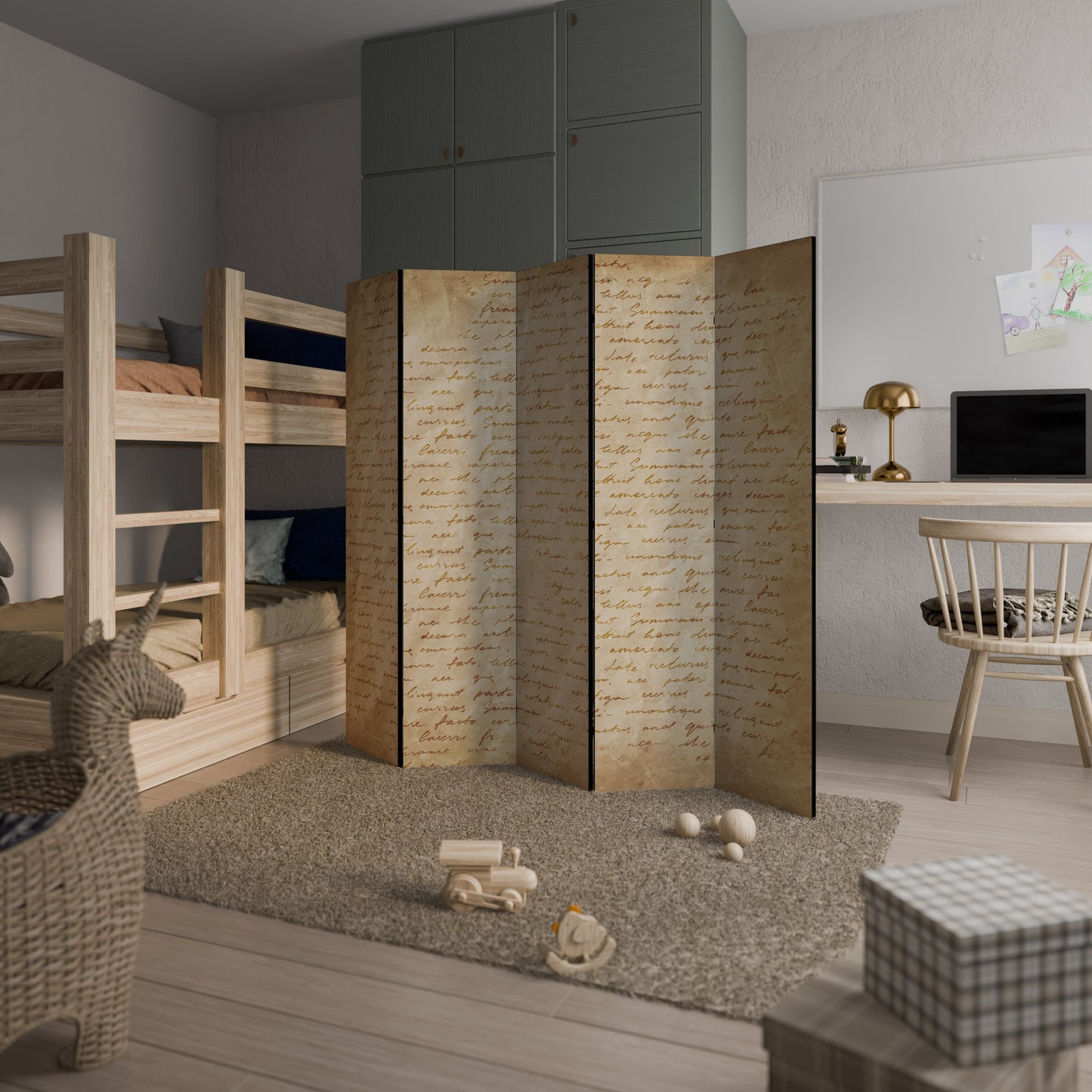 PAGES OF MEMORY Decorative 5-Panel Room Divider