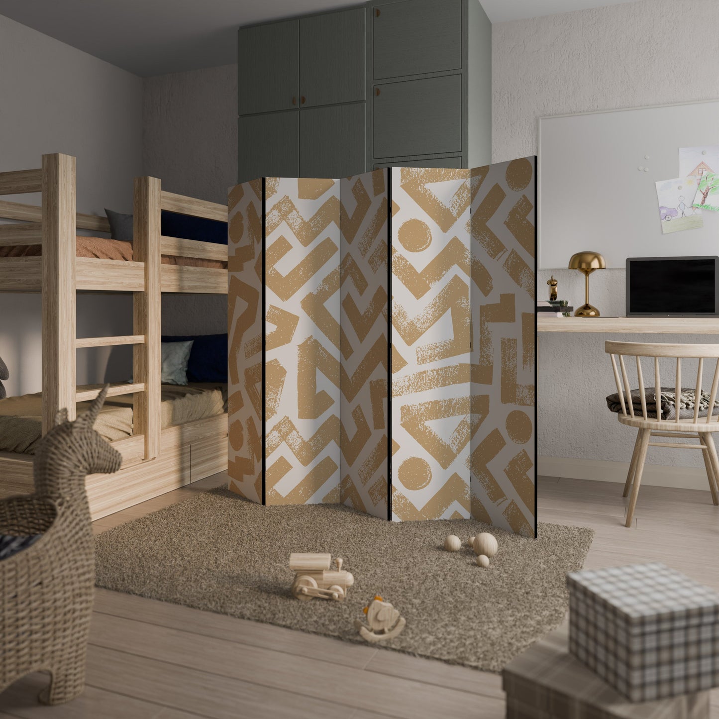 CLUSTER CRAFTS Decorative 5-Panel Room Divider