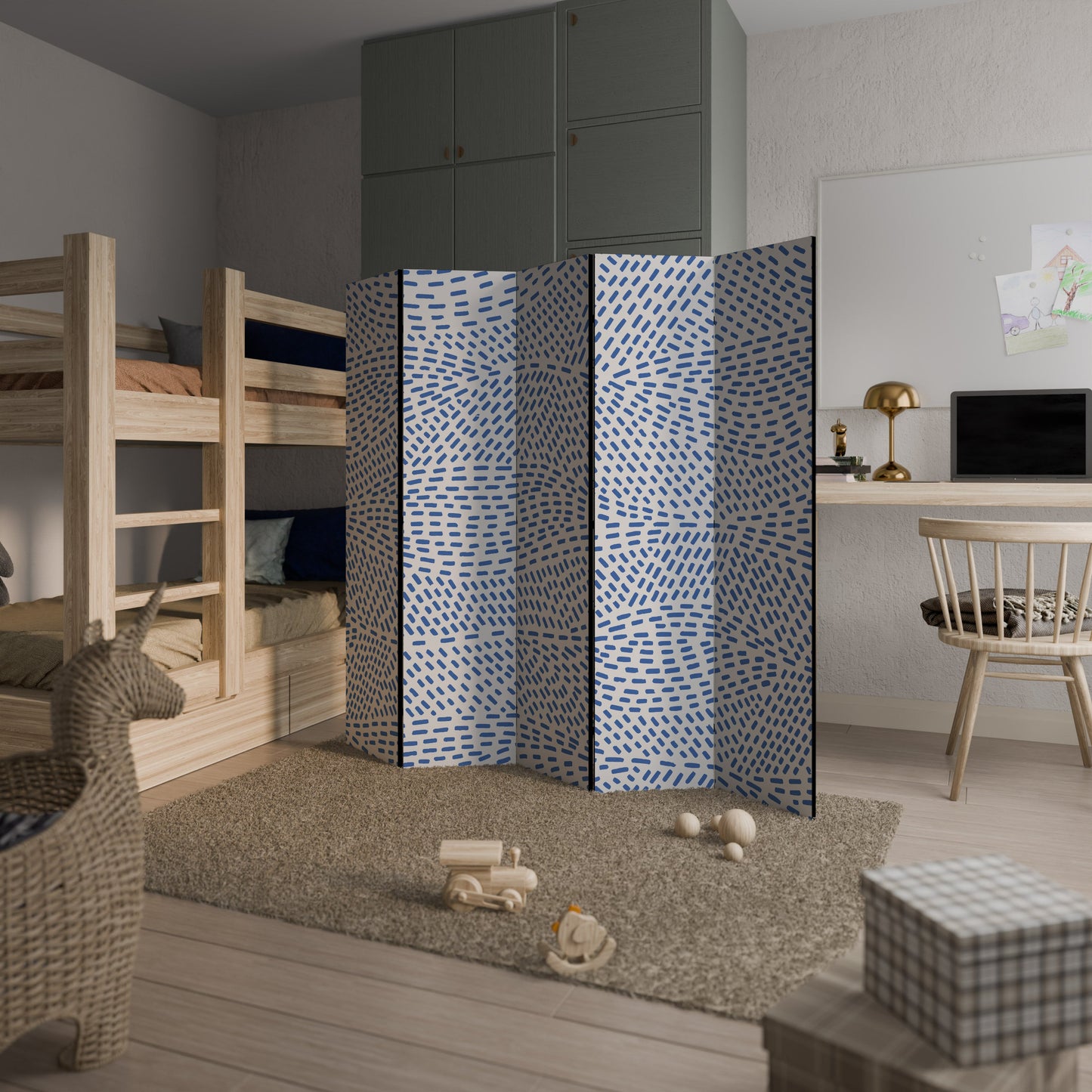 HEAVENLY SHREDS Decorative 5-Panel Room Divider