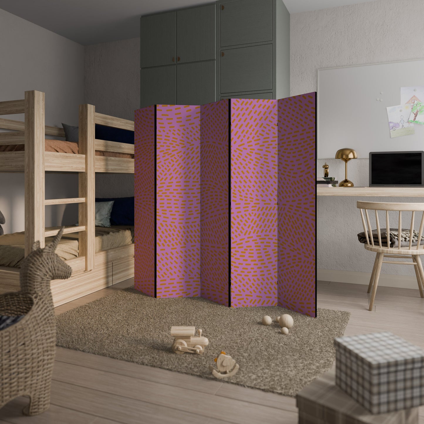 AZALEA SHREDS Decorative 5-Panel Room Divider