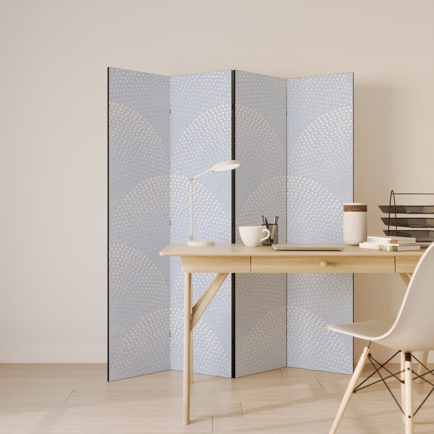 HARMONIOS CURVES DISPLAY Dekorativ rumsavdelare med 4 paneler