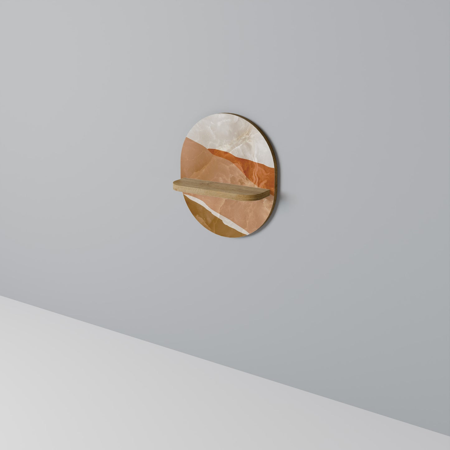 SANDHILLS SPLENDOR Oval konsthylla i ekeffekt