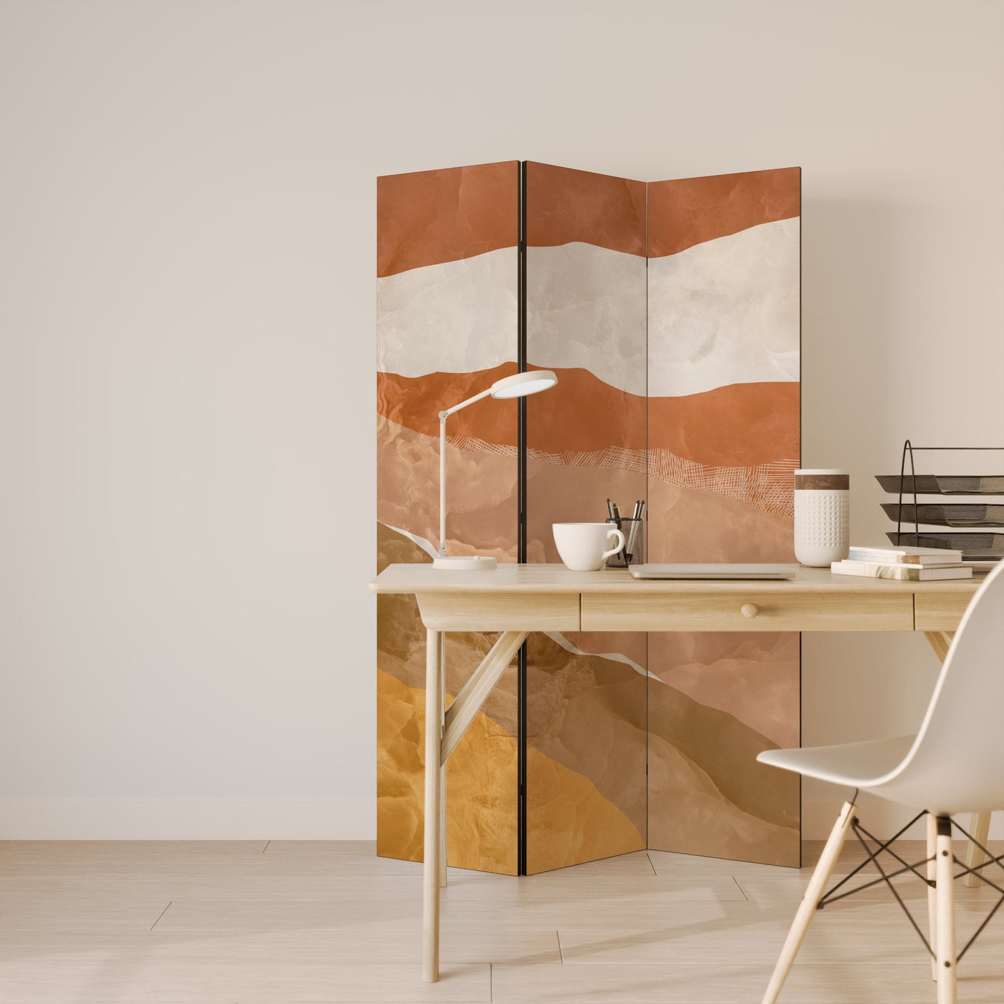 SANDHILLS SPLENDOUR Dekorativ rumsavdelare med 3 paneler