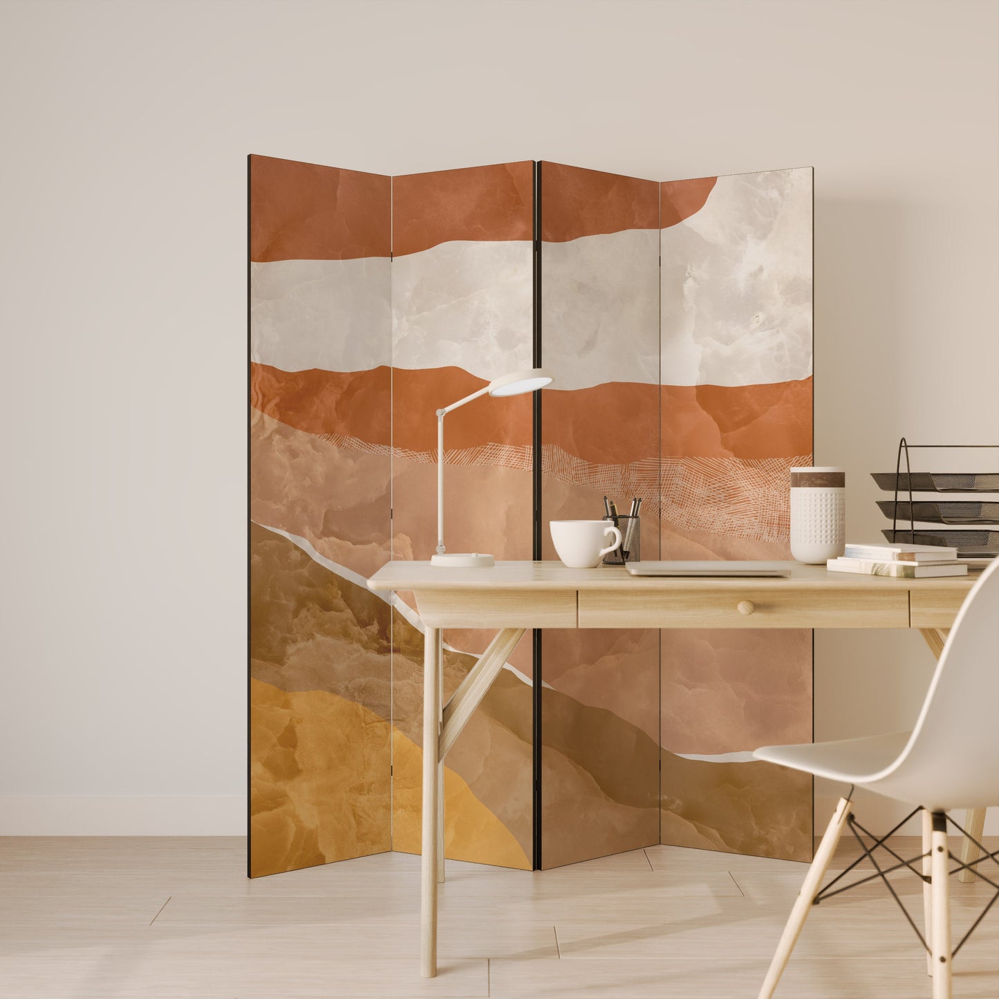 SANDHILLS SPLENDOUR Dekorativ rumsavdelare med 4 paneler