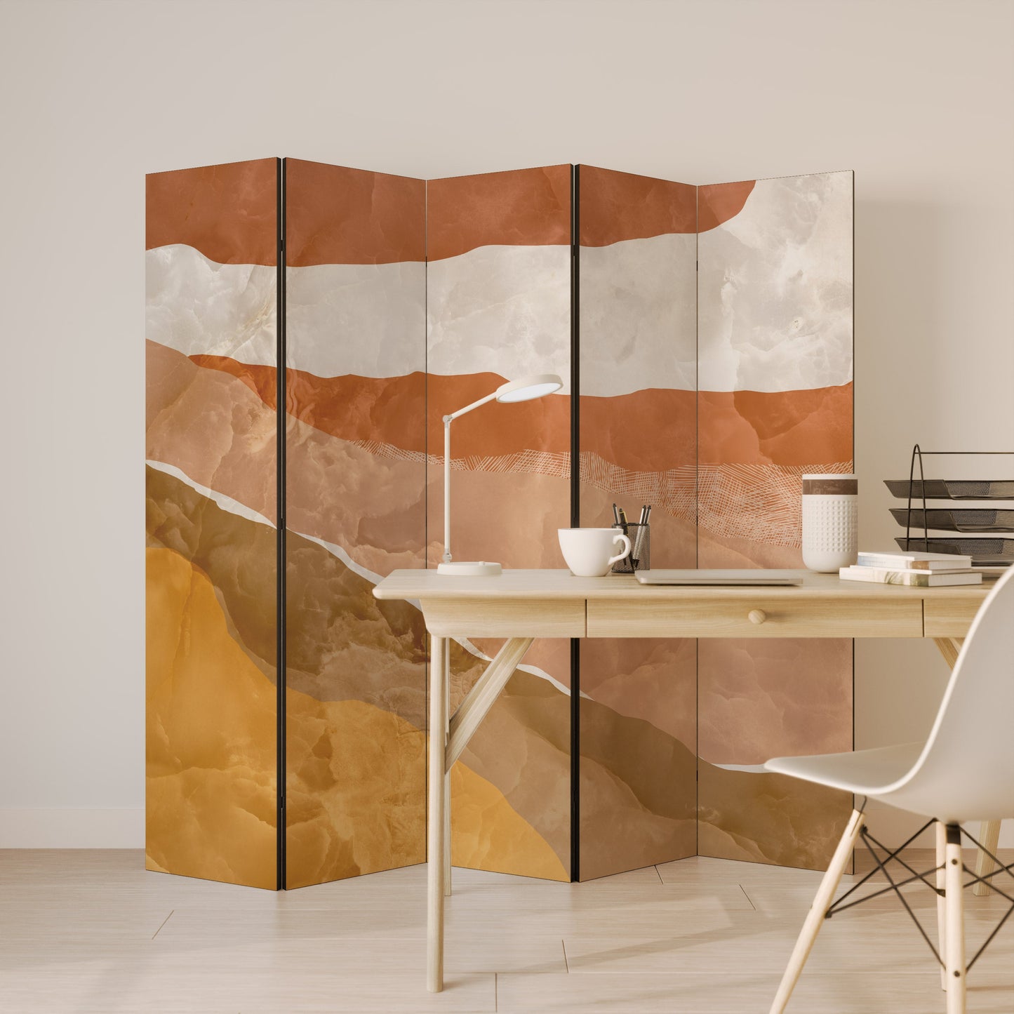 SANDHILLS SPLENDOUR Decorative 5-Panel Room Divider