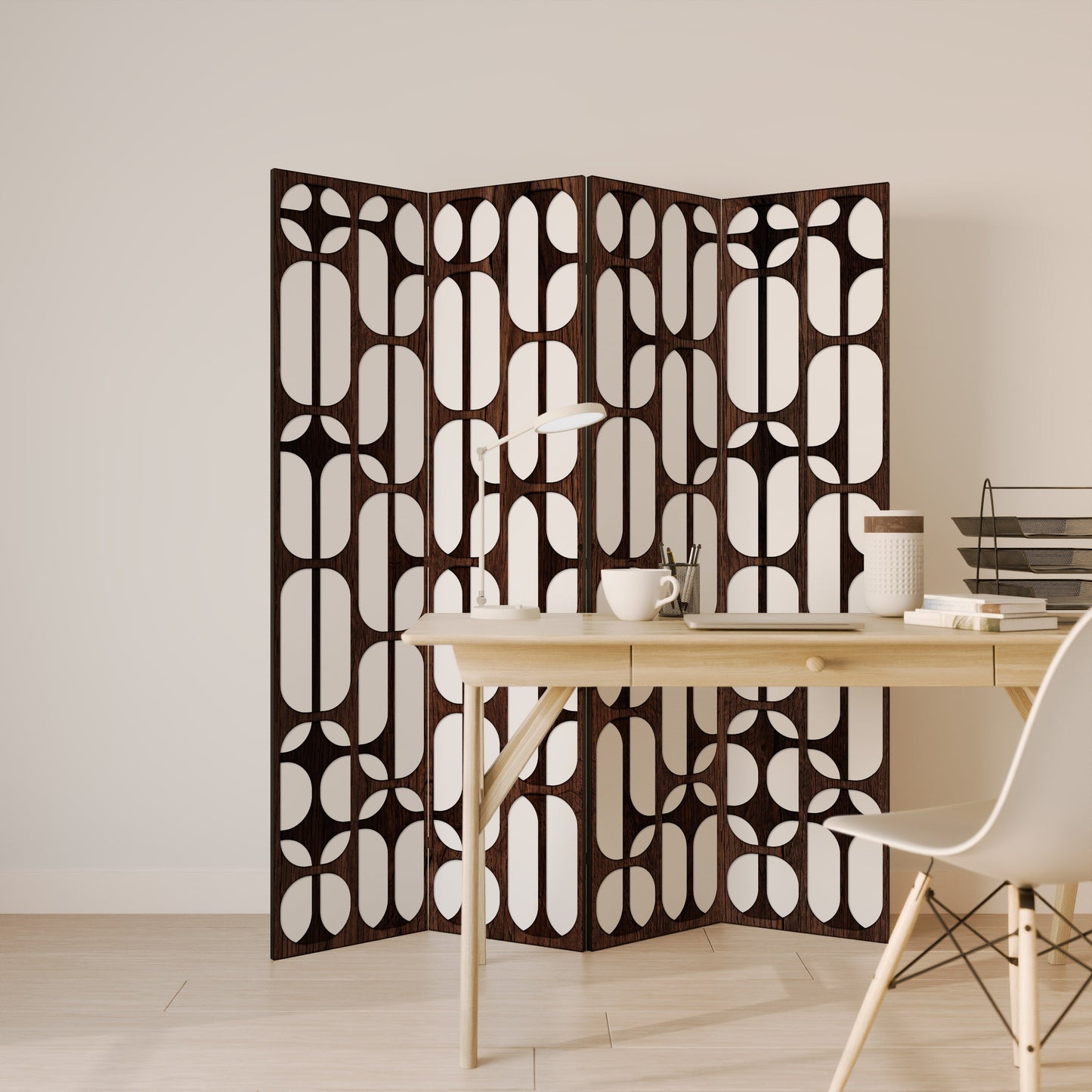 ARTISTIC SPACE HARMONY Dekorativ rumsavdelare med 4 paneler