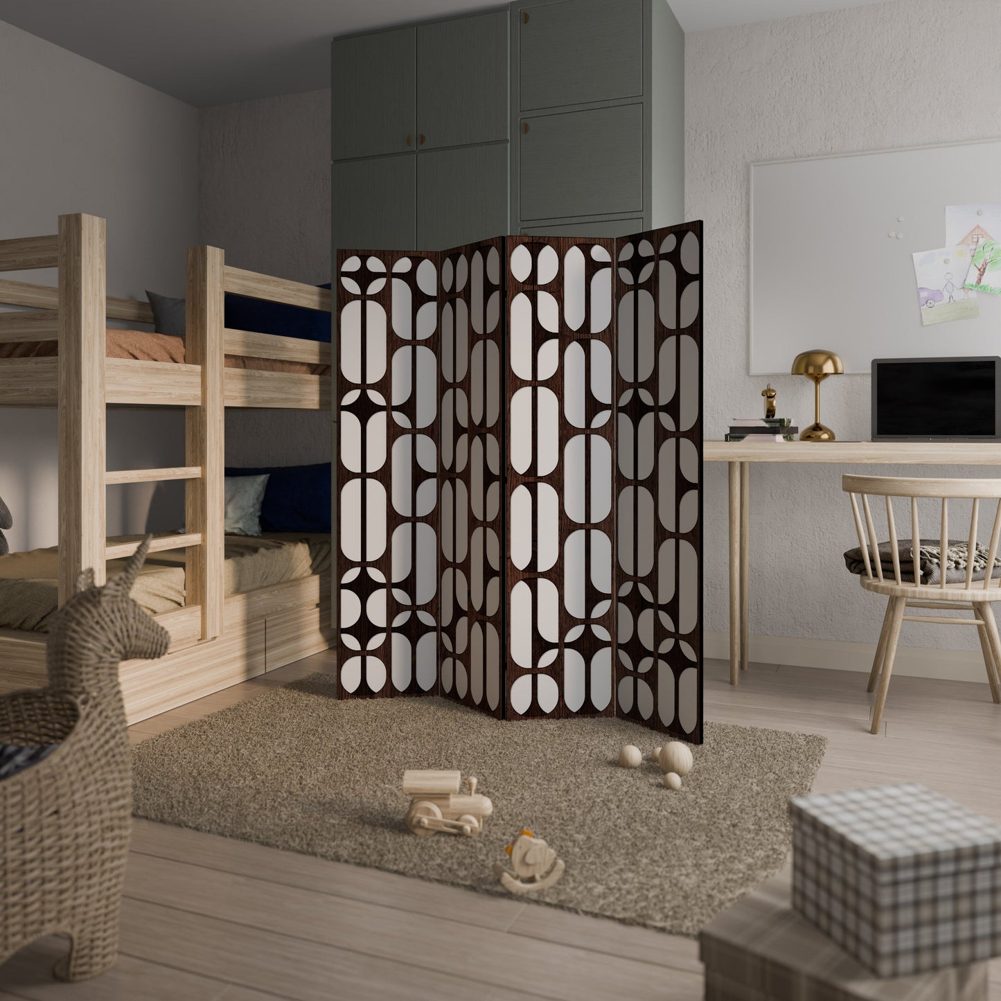 ARTISTIC SPACE HARMONY Dekorativ rumsavdelare med 4 paneler