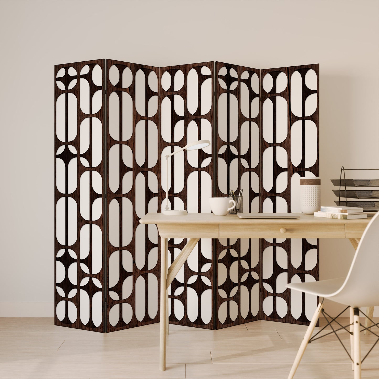 ARTISTIC SPACE HARMONY Decorative 5-Panel Room Divider