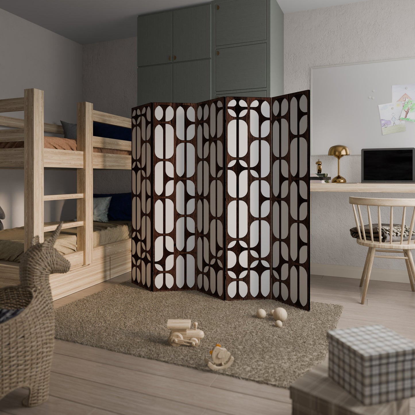 ARTISTIC SPACE HARMONY Decorative 5-Panel Room Divider