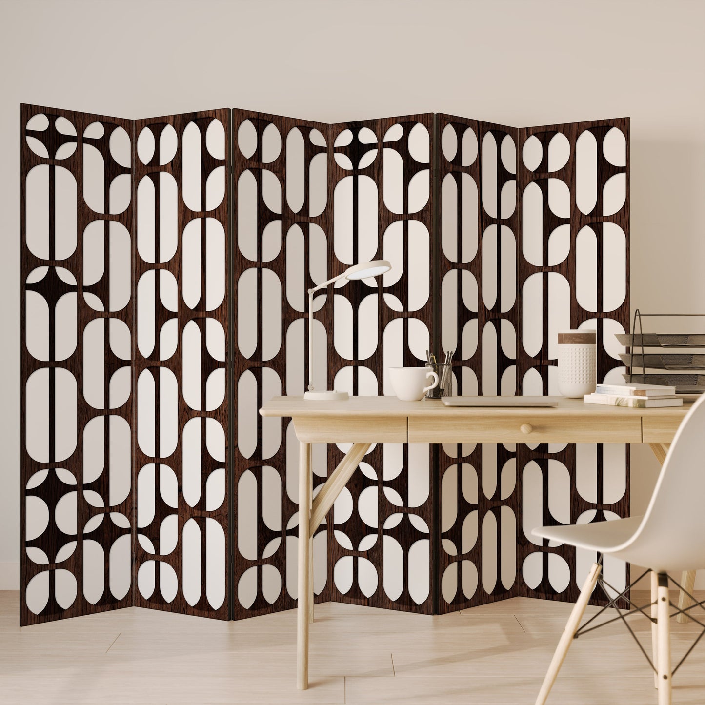 ARTISTIC SPACE HARMONY Decorative 6-Panel Room Divider