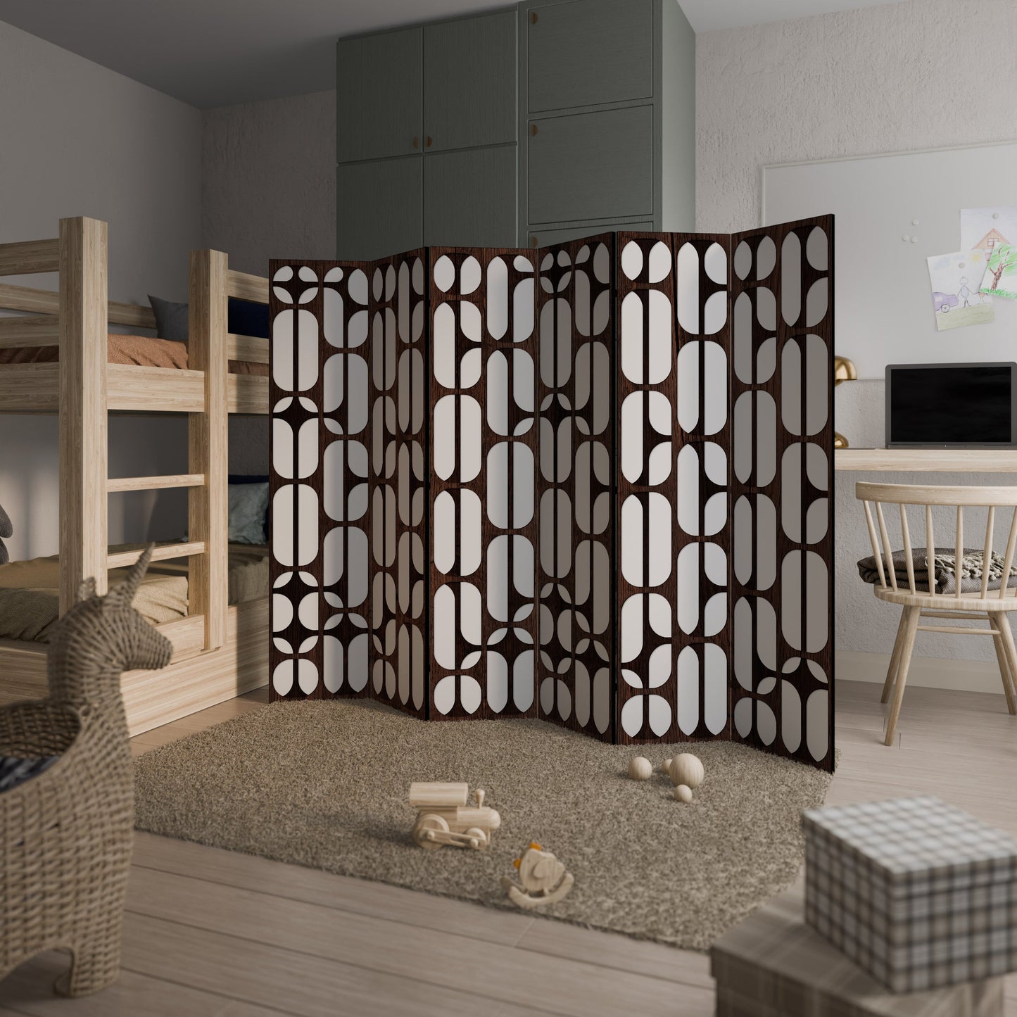 ARTISTIC SPACE HARMONY Decorative 6-Panel Room Divider