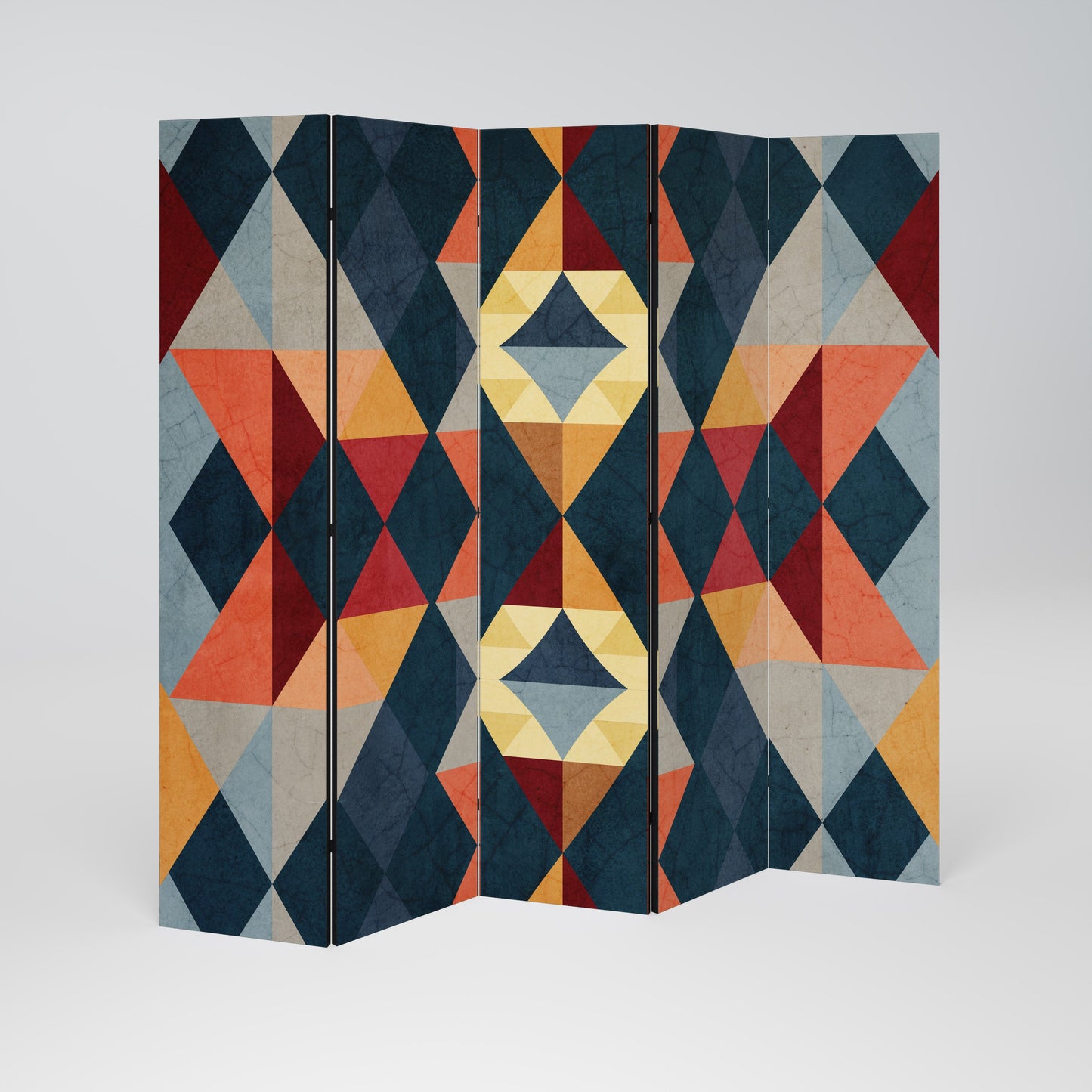 CRACKED ILLUSION Decorative 5-Panel Room Divider
