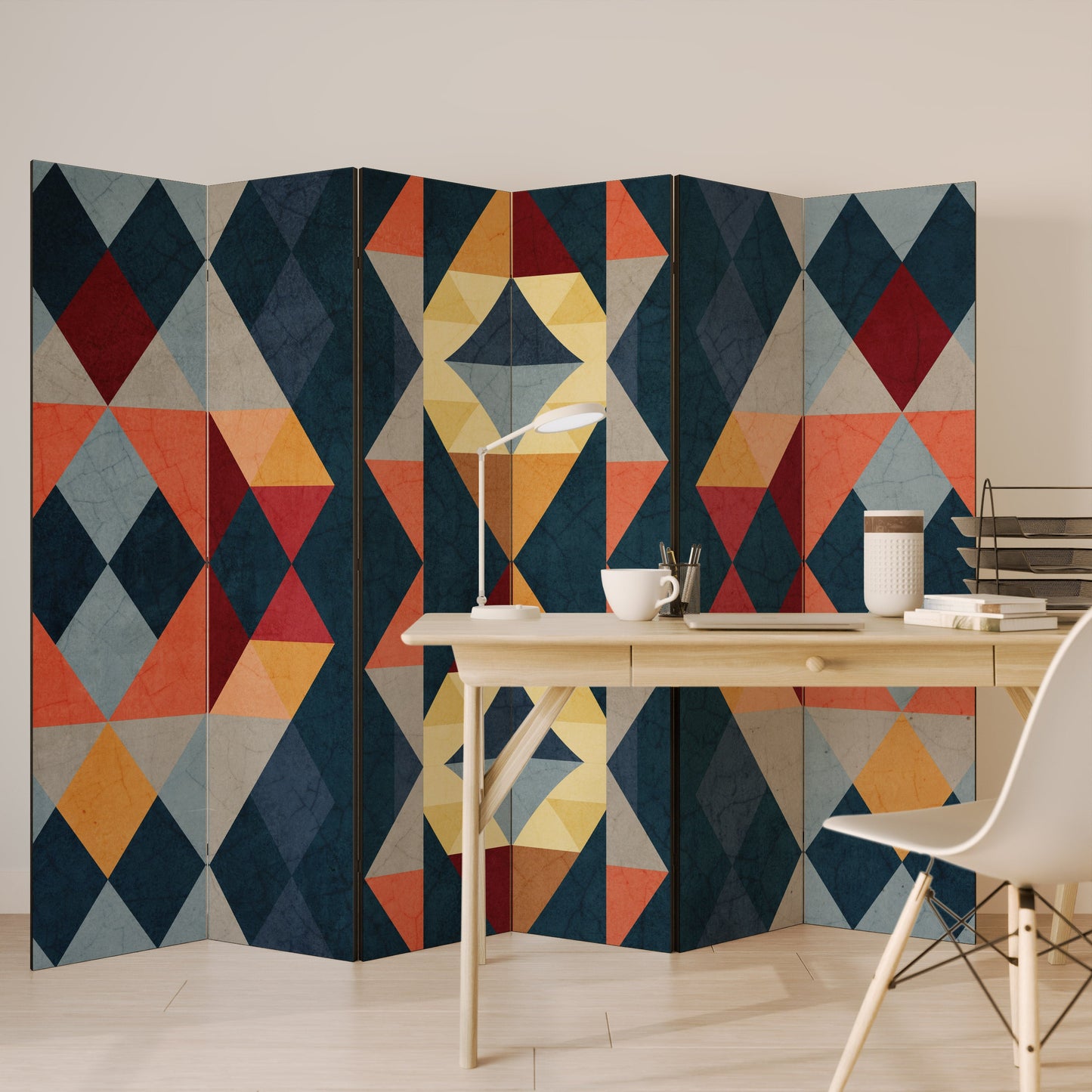 CRACKED ILLUSION Decorative 6-Panel Room Divider