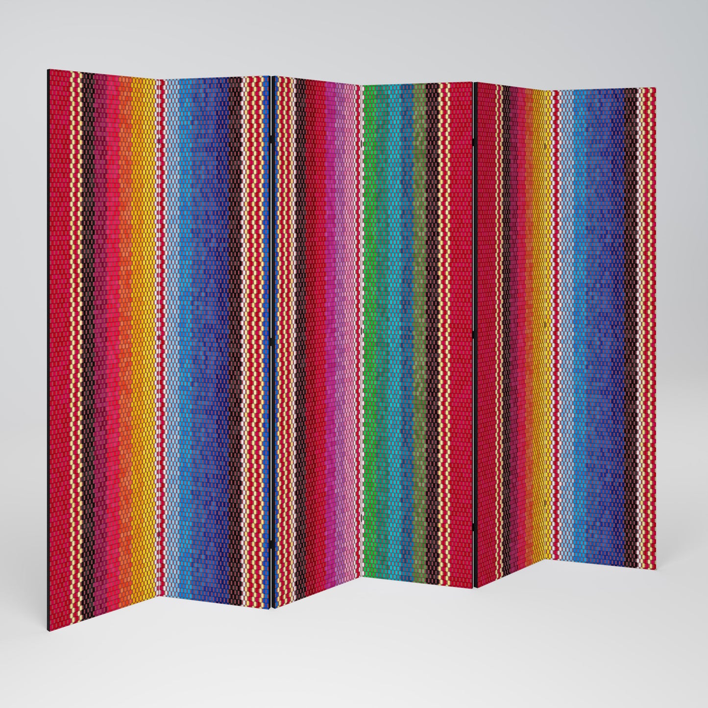 ETHNIC MEXICAN Decorative 6-Panel Room Divider