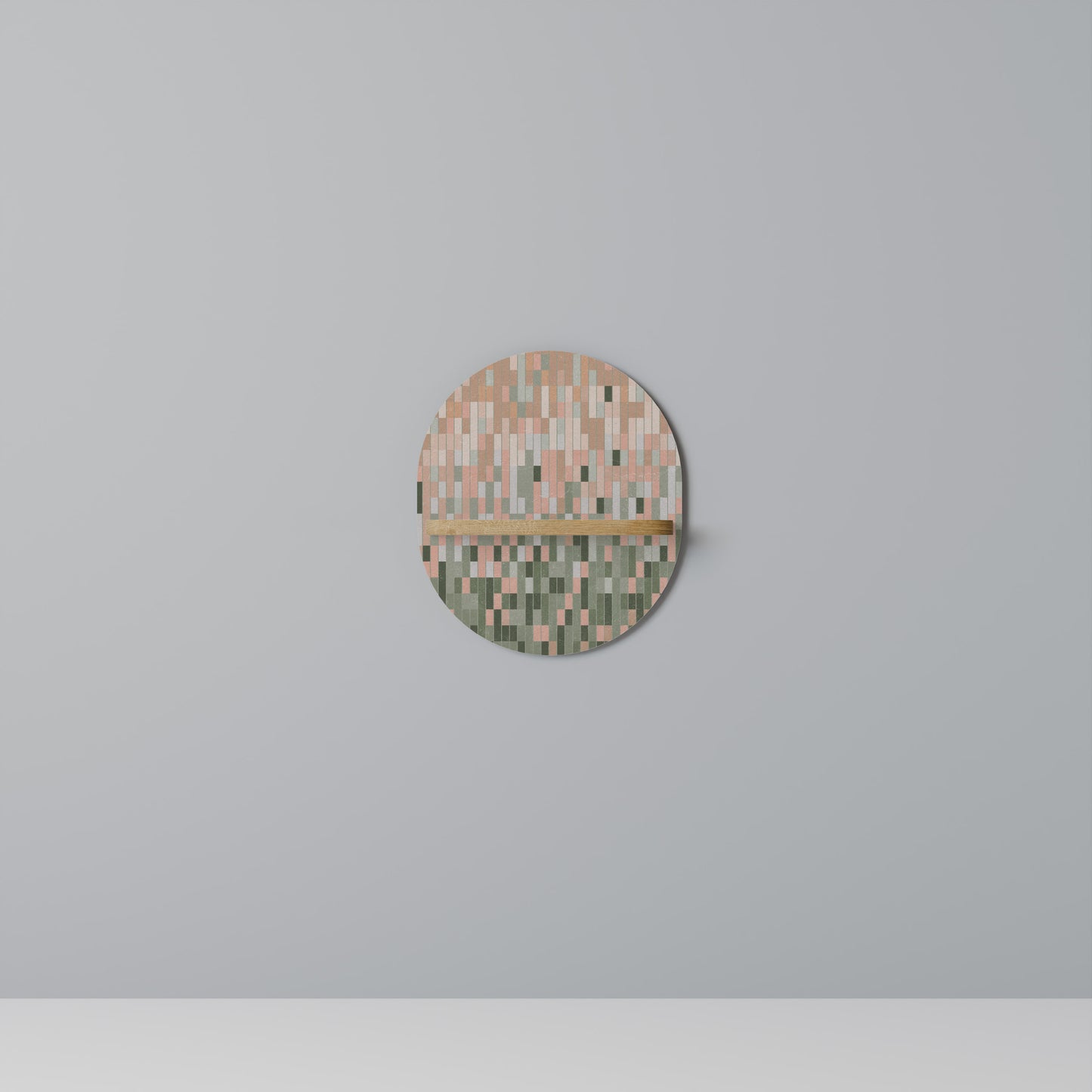 BUILDING THE FUTURE Oval Art Shelf In Oak Effect