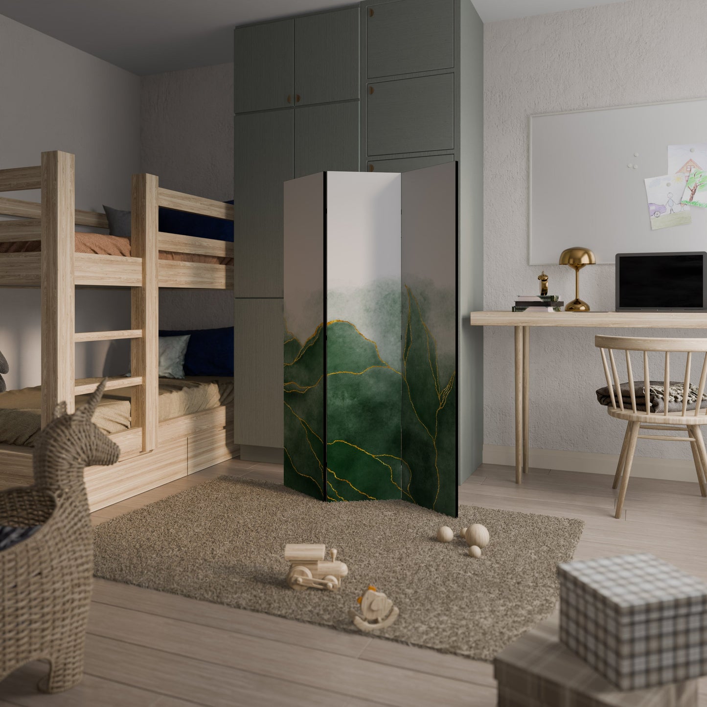 EXPENSIVE NATURE Dekorativ rumsavdelare med 3 paneler
