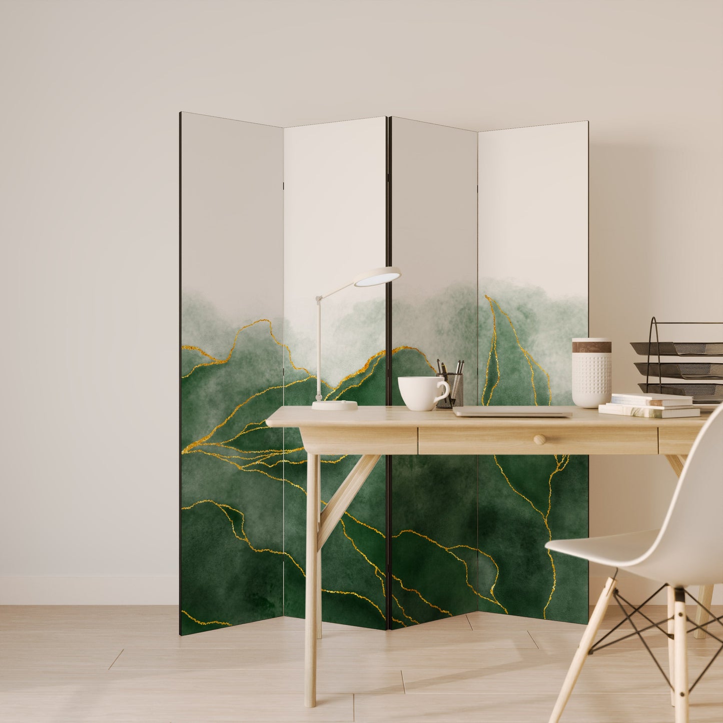 EXPENSIVE NATURE Dekorativ rumsavdelare med 4 paneler