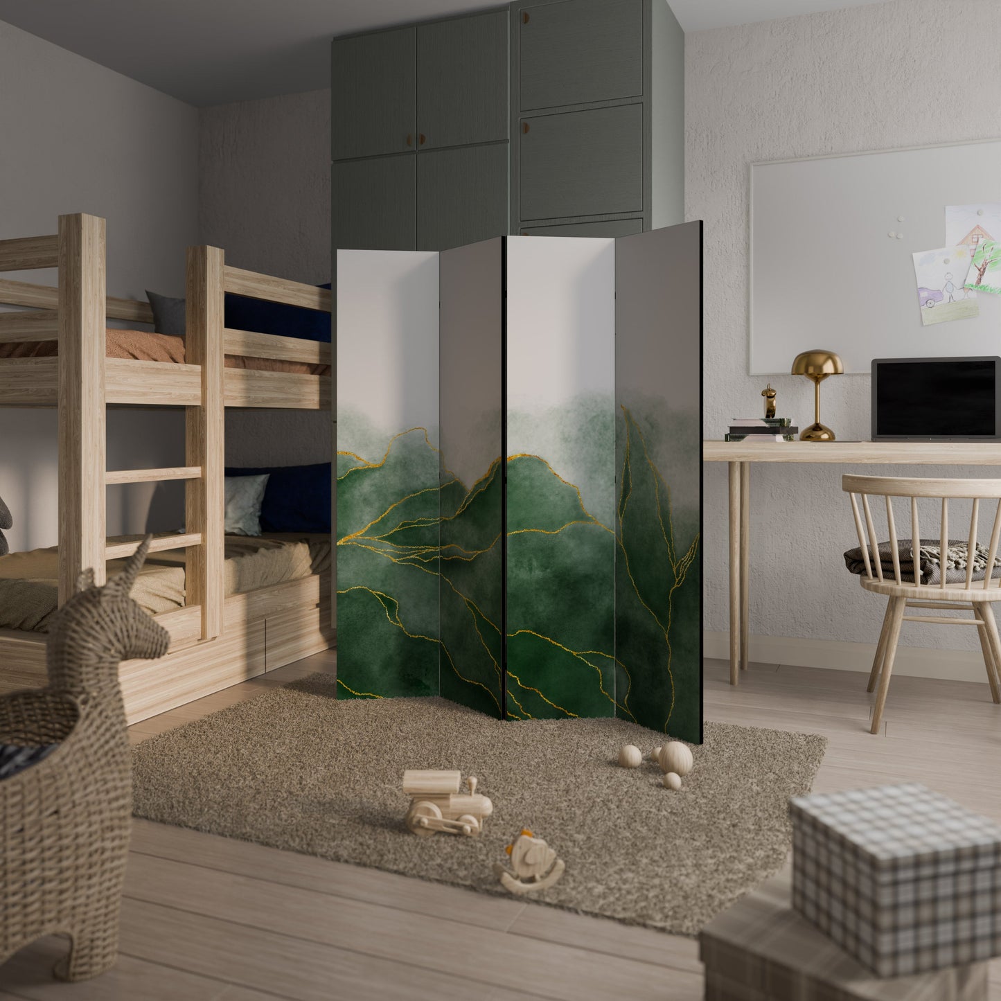 EXPENSIVE NATURE Dekorativ rumsavdelare med 4 paneler