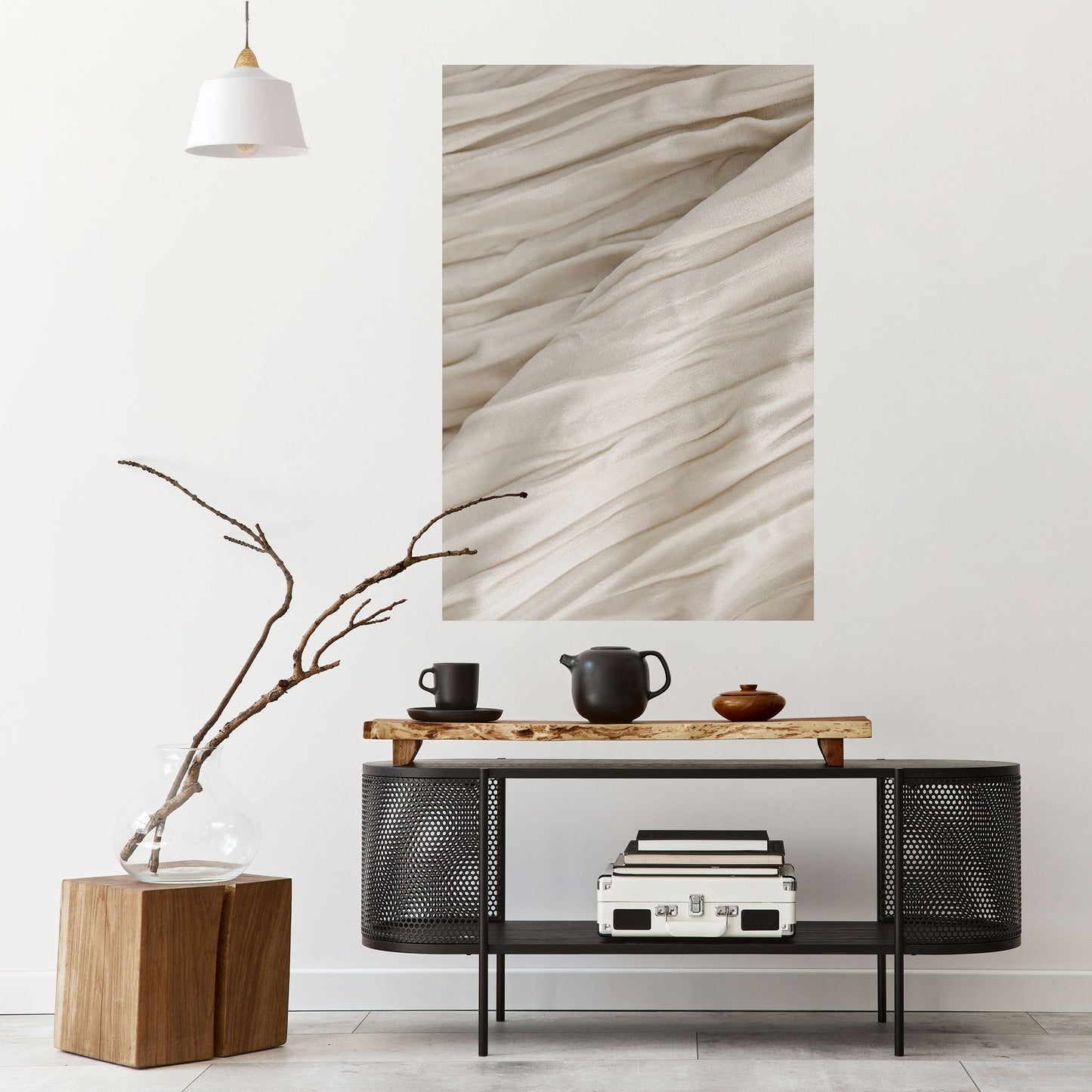 SERENE FOLDS Peel and Stick Vertical Poster