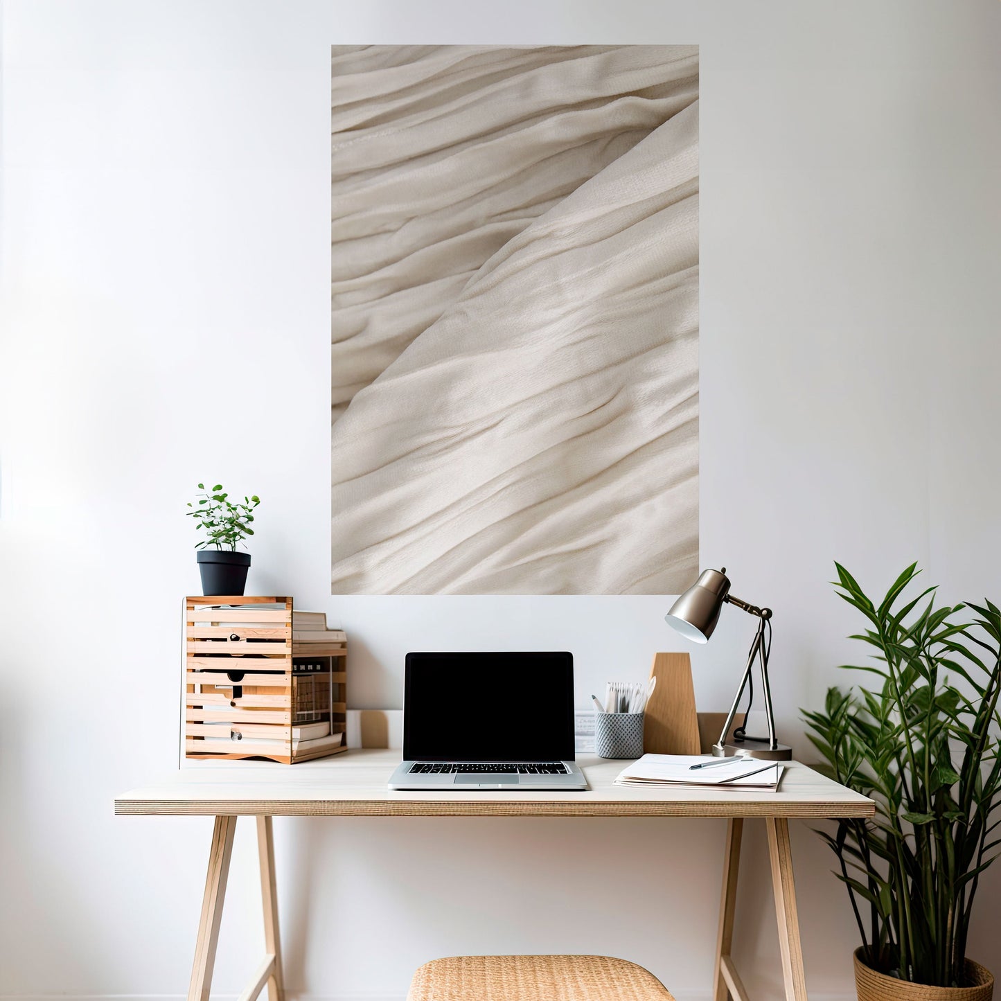 SERENE FOLDS Peel and Stick Vertical Poster