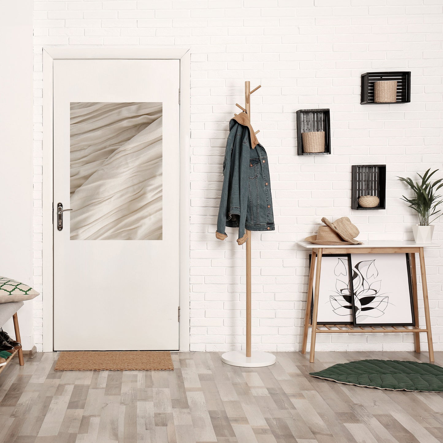 SERENE FOLDS Peel and Stick Vertical Poster