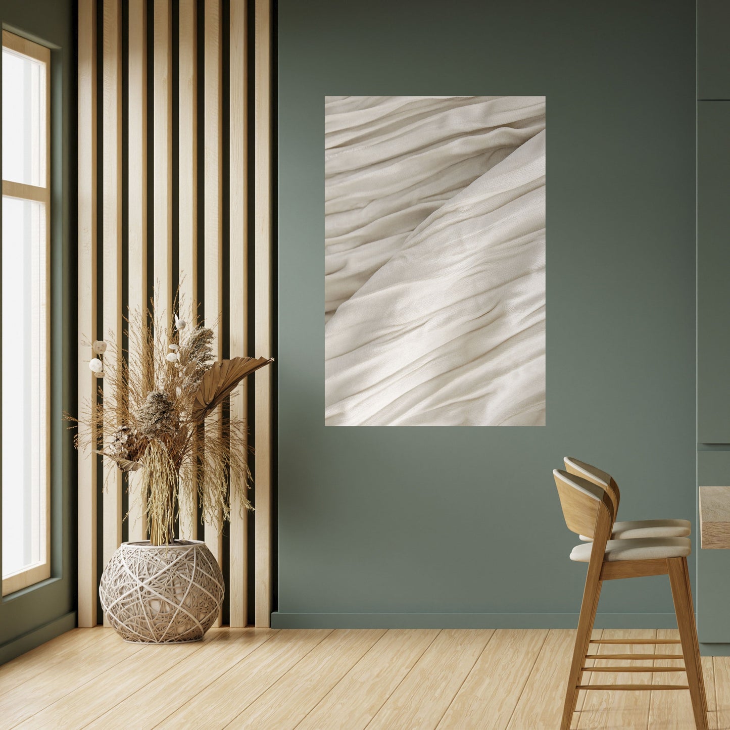 SERENE FOLDS Peel and Stick Vertical Poster