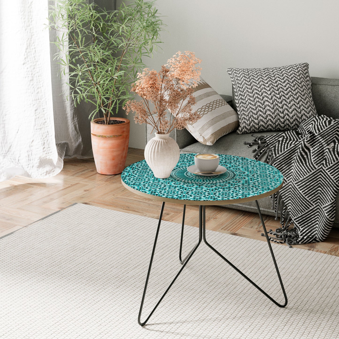 MOROCCAN TURQUOISE Large Coffee Table