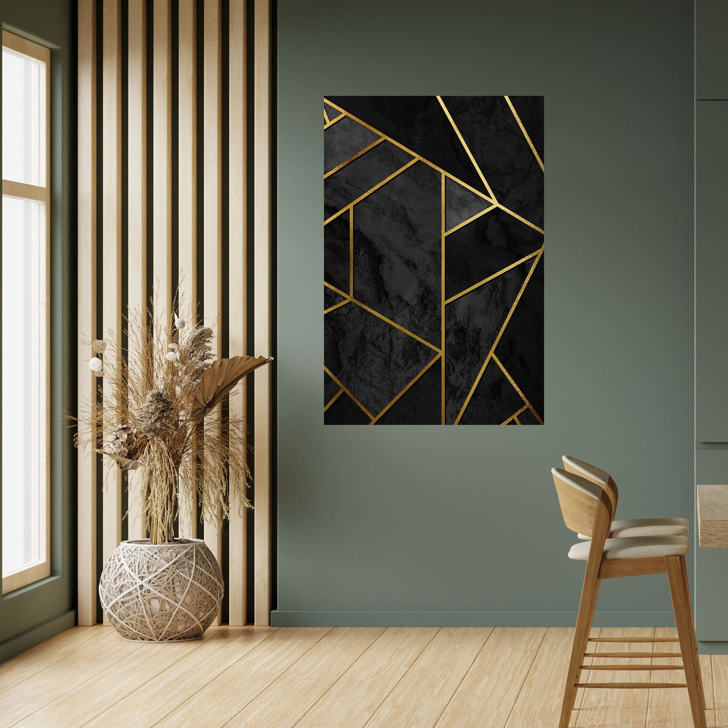 GLITTERANDE GEOMETRISKA DRÖMMAR Vertikal poster med självhäftande text
