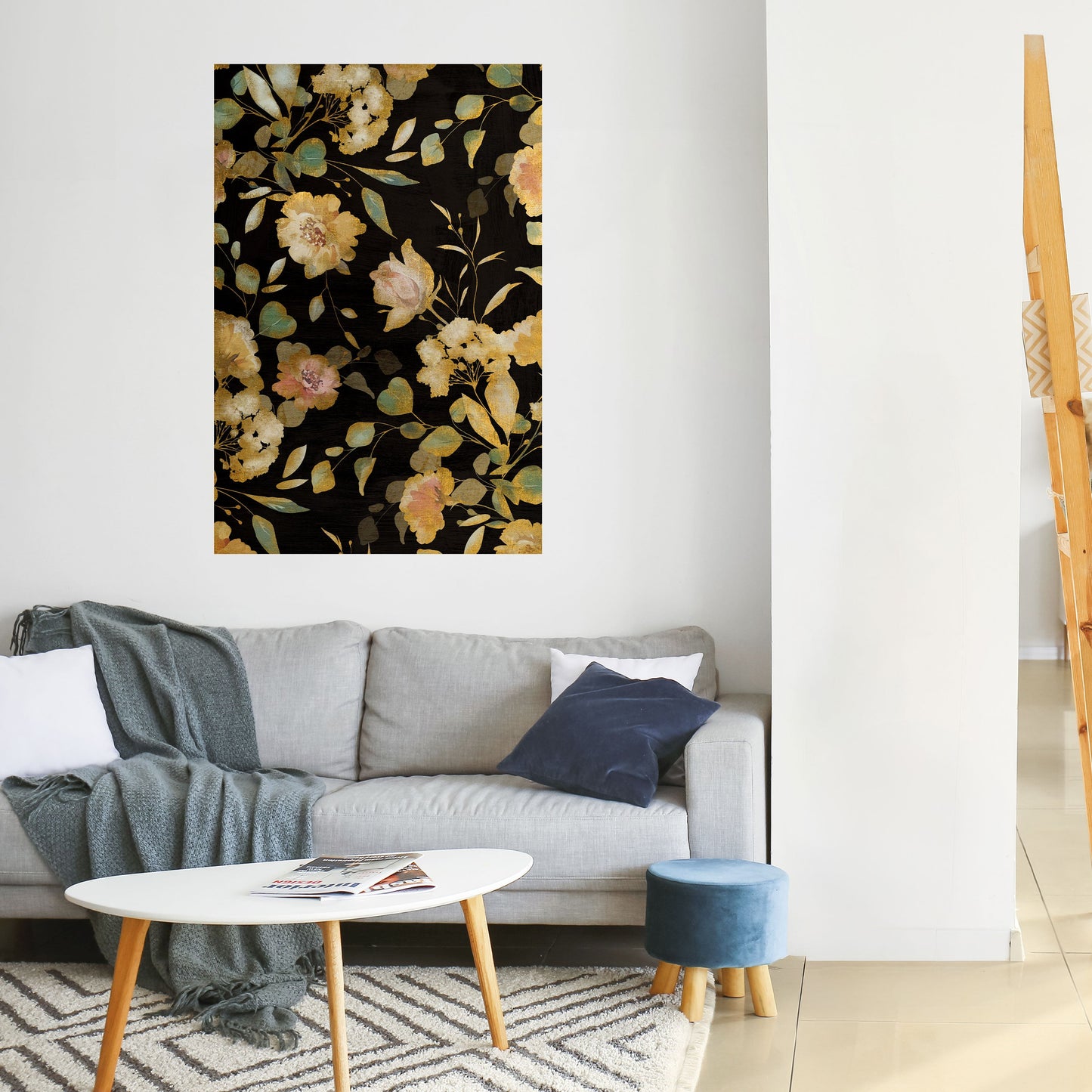 MODEST FLORAL Peel and Stick Vertical Poster