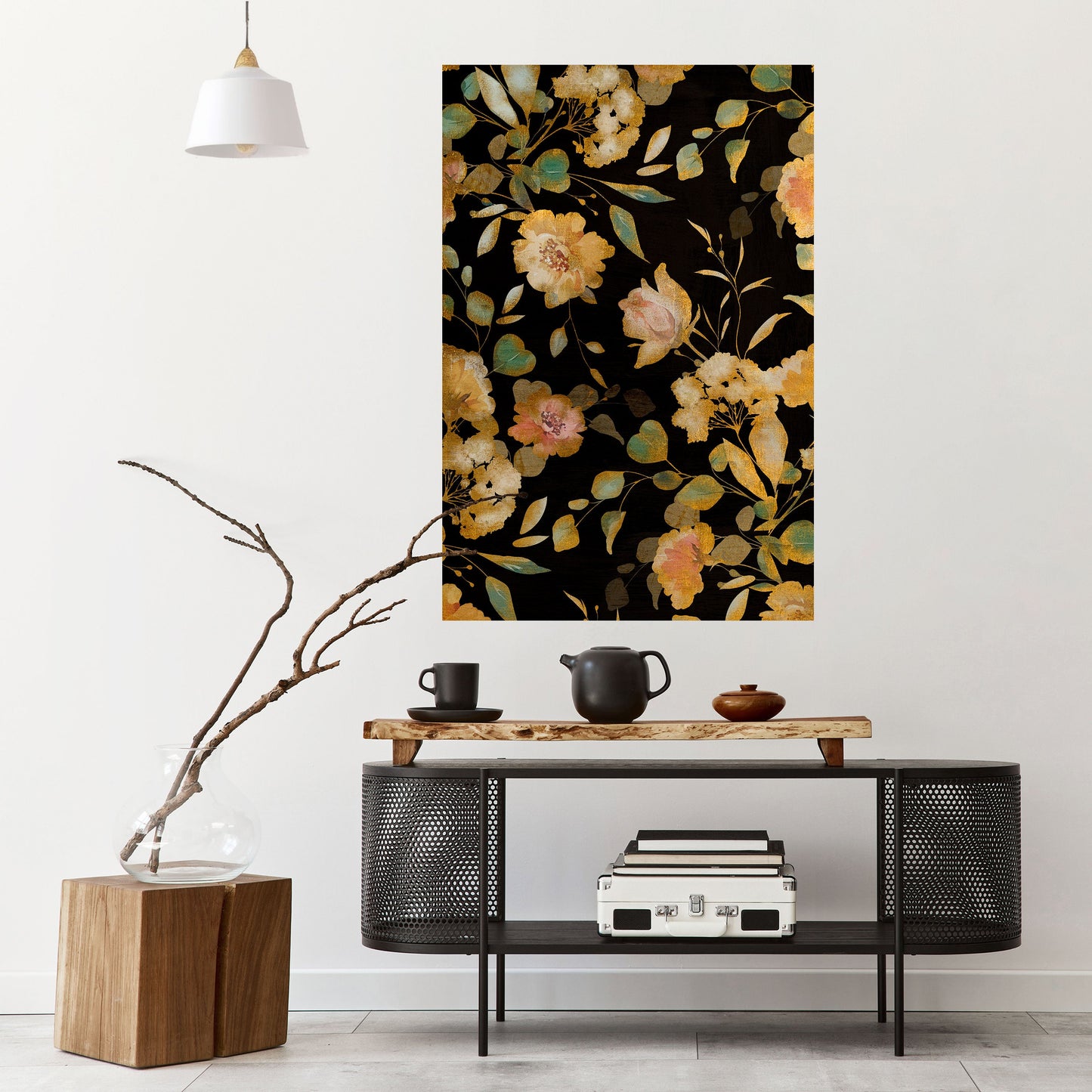 MODEST FLORAL Peel and Stick Vertical Poster