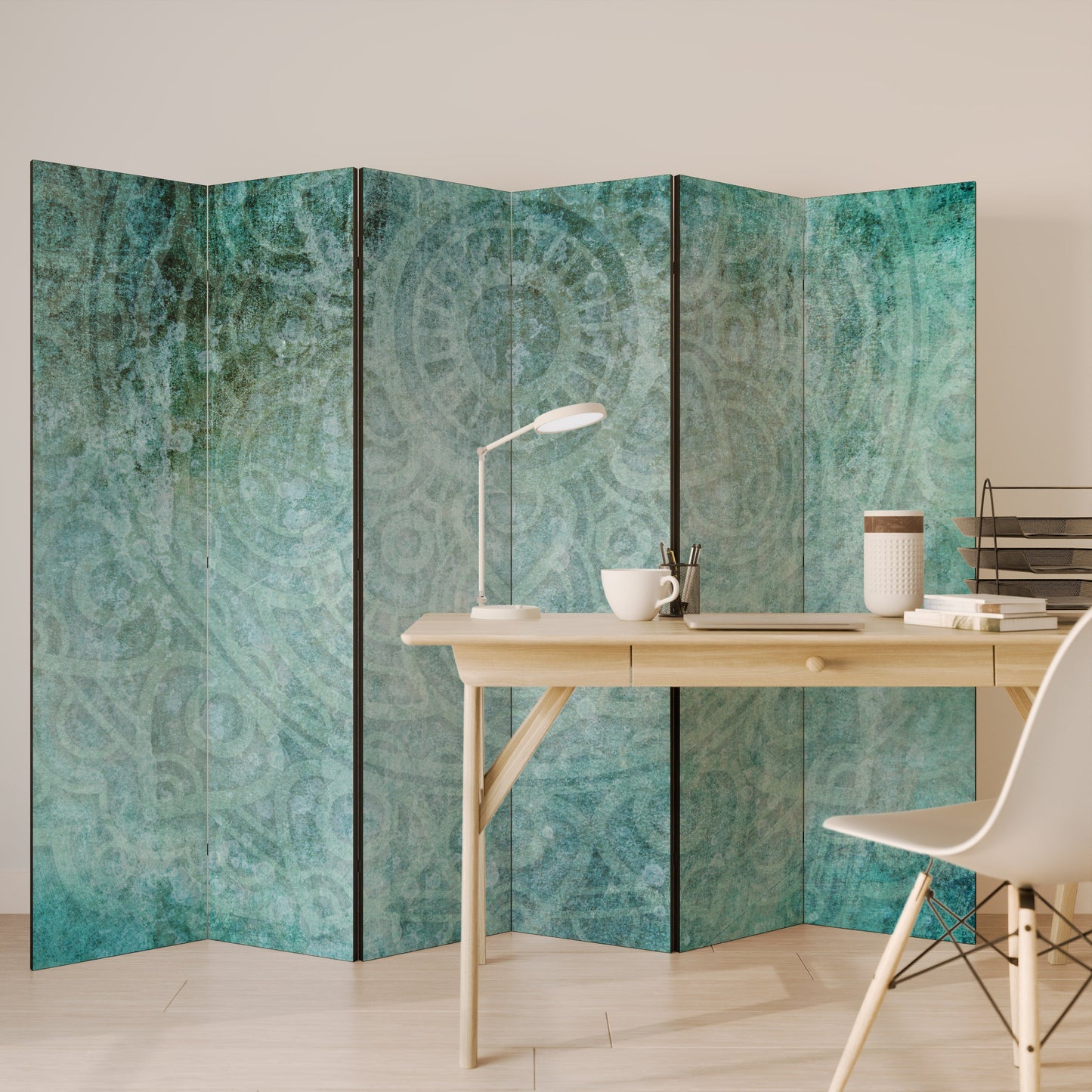 TIMELESS TEXTURAL TIDE Decorative 6-Panel Room Divider