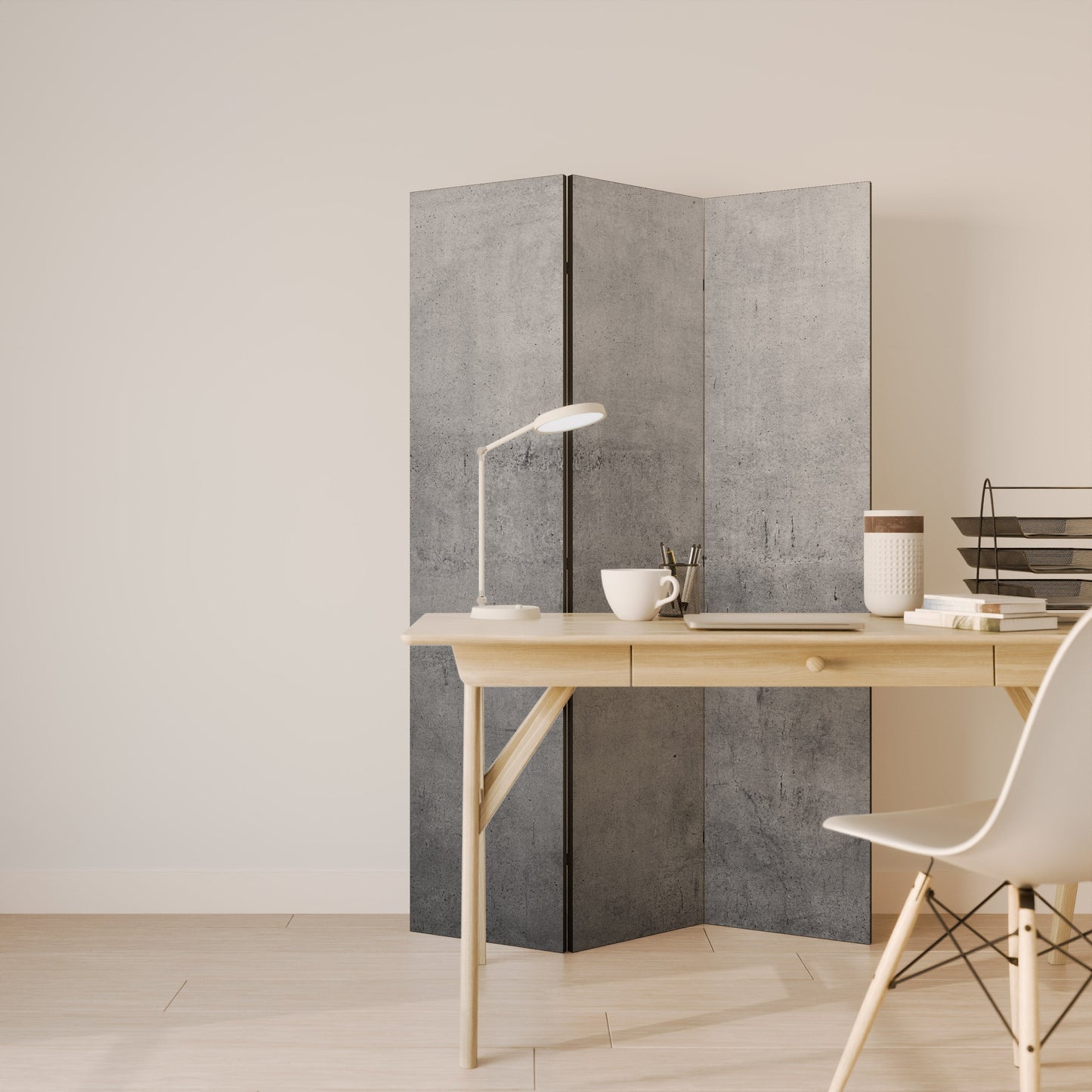 DISPLAY MED SKUGGOR Dekorativ rumsavdelare med 3 paneler